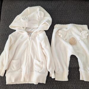 Carter's Cream Bear Hoodie and Pants Set